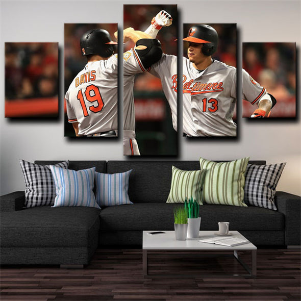 5 piece wall art canvas prints The O's wall picture-1225(2)