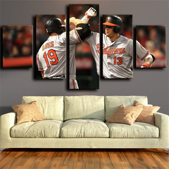 5 piece wall art canvas prints The O's wall picture-1225(3)