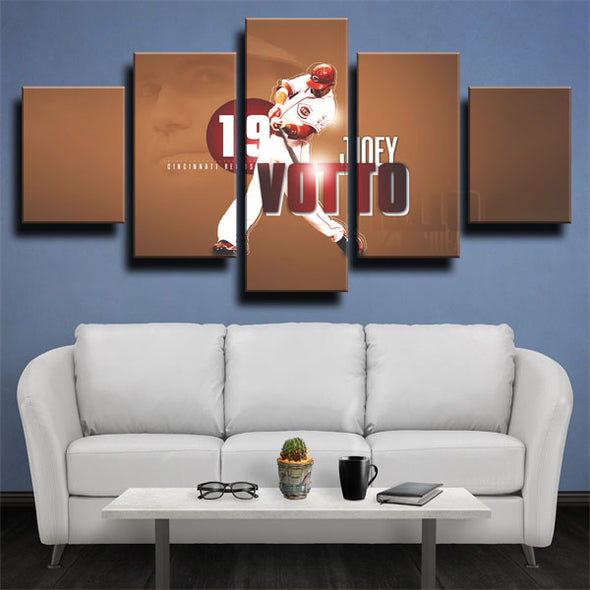 5 piece wall art canvas prints The Redlegs Joey Votto decor picture-1227 (2)