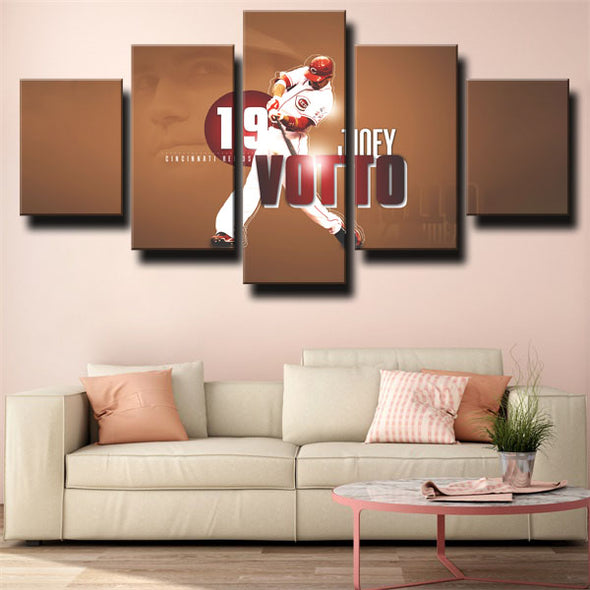 5 piece wall art canvas prints The Redlegs Joey Votto decor picture-1227 (3)