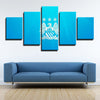 5 piece wall art canvas prints The Sky Blues blue decor picture-1220 (4)