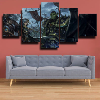 5 piece wall art canvas prints WOWIII The Frozen Throne wall picture-1207 (1)