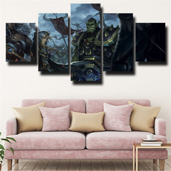 5 piece wall art canvas prints WOWIII The Frozen Throne wall picture-1207 (2)