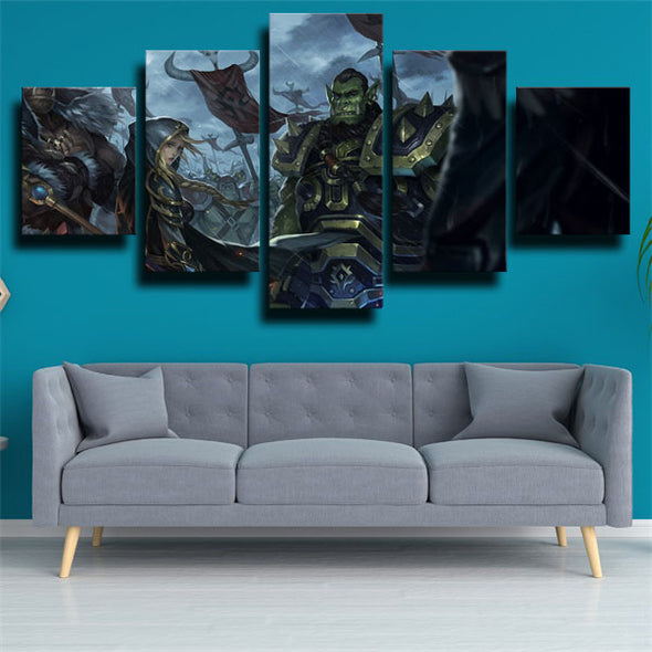 5 piece wall art canvas prints WOWIII The Frozen Throne wall picture-1207 (3)