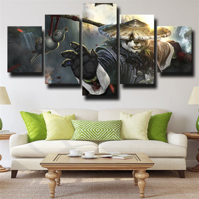 5 piece wall art canvas prints WOW Mists of Pandaria home decor-1205 (1)