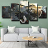 5 piece wall art canvas prints WOW Mists of Pandaria home decor-1205 (3)
