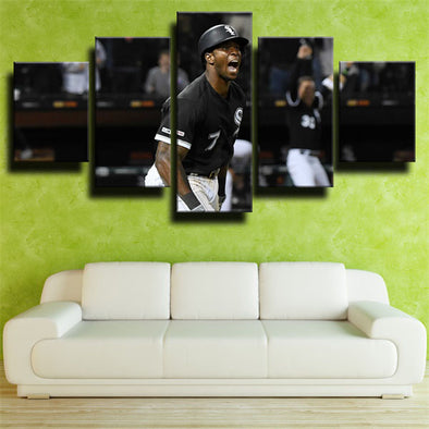 5 piece wall art canvas prints White Sox Tim Anderson wall decor-1224 (1)