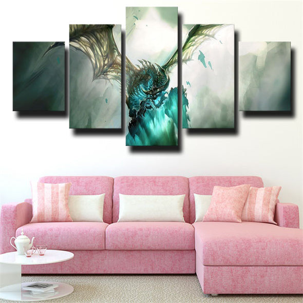 5 piece wall art canvas prints Wrath of the Lich King home decor-1205 (3)