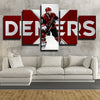 5 piece wall art canvas prints Yotes Demers red and white home decor-1211 (4)