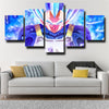 5 piece wall art canvas prints dragon ball Vegeta blue decor picture-2019 (2)