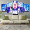 5 piece wall art canvas prints dragon ball Vegeta blue decor picture-2019 (3)