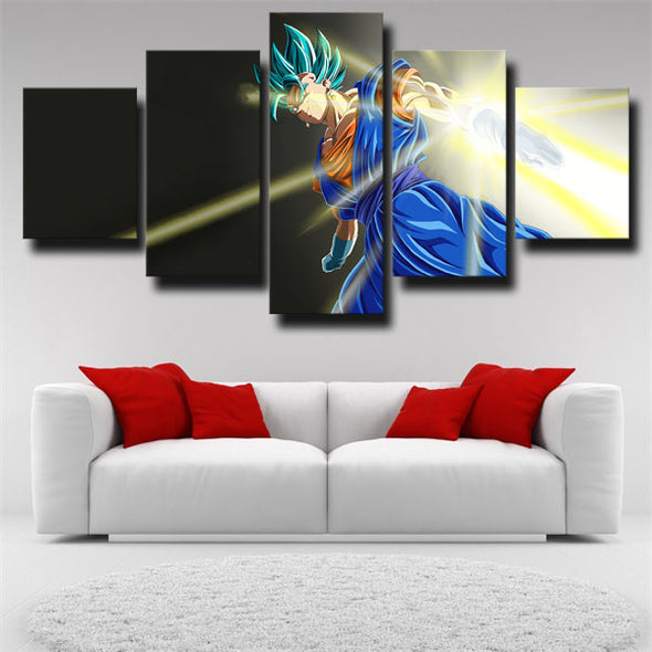 5 piece wall art canvas prints dragon ball Vegetto wall picture-2081 (2)