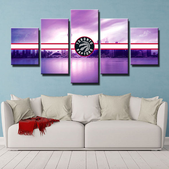 5 piece wall art canvas prints the Big Smoke purple decor picture-1215 (2)