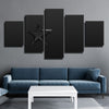5 piece wall art framed prints America's Team black decor picture-1218 (4)