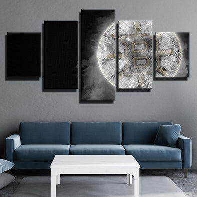 5 piece wall art framed prints B's Cracked Ice ball live room decor-1227 (1)