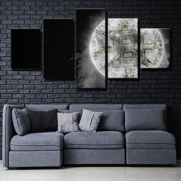5 piece wall art framed prints B's Cracked Ice ball live room decor-1227 (2)