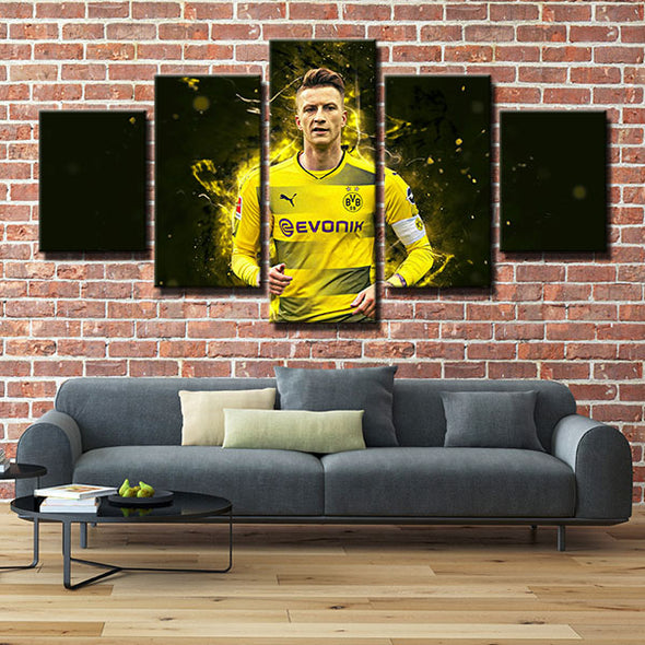 5 piece wall art framed prints Borussia Dortmund FC wall decor-1244 (1)