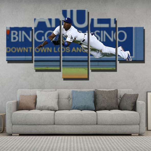 5 piece wall art framed prints Dodgers Holding a ball decor picture-40013 (2)