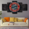  5 piece wall art framed prints Fussball-Club Bayern logo wall picture-1239 (3)