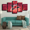 5 piece wall art framed prints Hurricanes Logo Red wall picture-1214 (2)