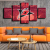 5 piece wall art framed prints Hurricanes Logo Red wall picture-1214 (3)