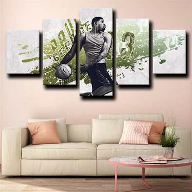 5 piece wall art framed prints Indiana Pacers George live room decor-1224 (1)