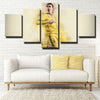 5 piece wall art framed prints JUV Dybala yellow Hand drawn home decor-1285 (4)