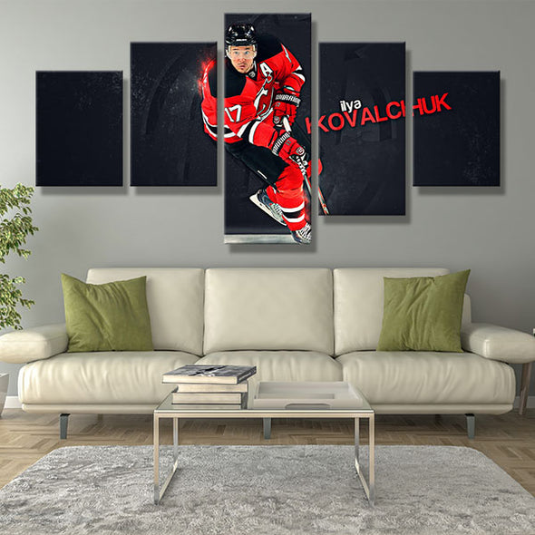 5 piece wall art framed prints Jersey's Team KOVALCHUK wall picture-1005 (3)
