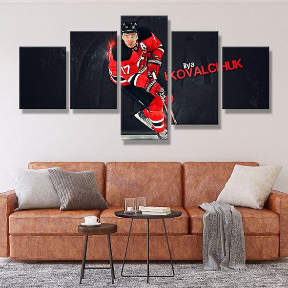 5 piece wall art framed prints Jersey's Team KOVALCHUK wall picture-1005 (4)