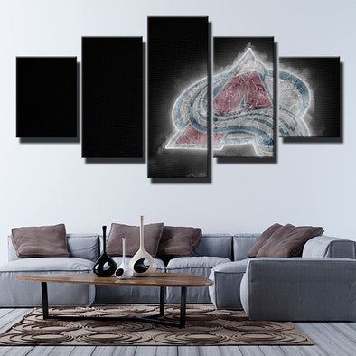 5 piece wall art framed prints Lanches Ice smoke live room decor-1221 (1)