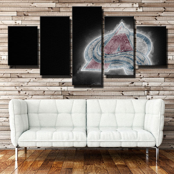 5 piece wall art framed prints Lanches Ice smoke live room decor-1221 (4)