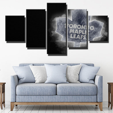 5 piece wall art framed prints Leafers Maple leaf ice live room decor-1231 (1)