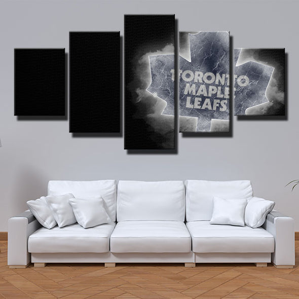 5 piece wall art framed prints Leafers Maple leaf ice live room decor-1231 (2)