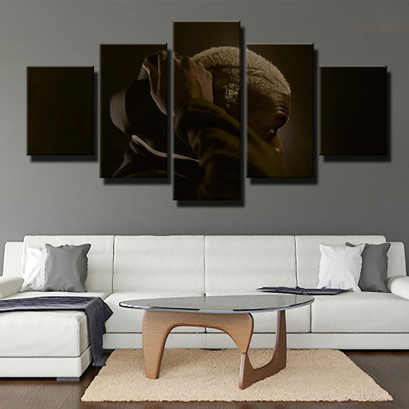 5 piece wall art framed prints Manutd Pogba all brown live room decor-1251 (2)