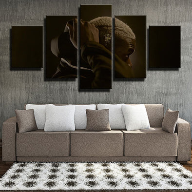 5 piece wall art framed prints Manutd Pogba all brown live room decor-1251 (4)