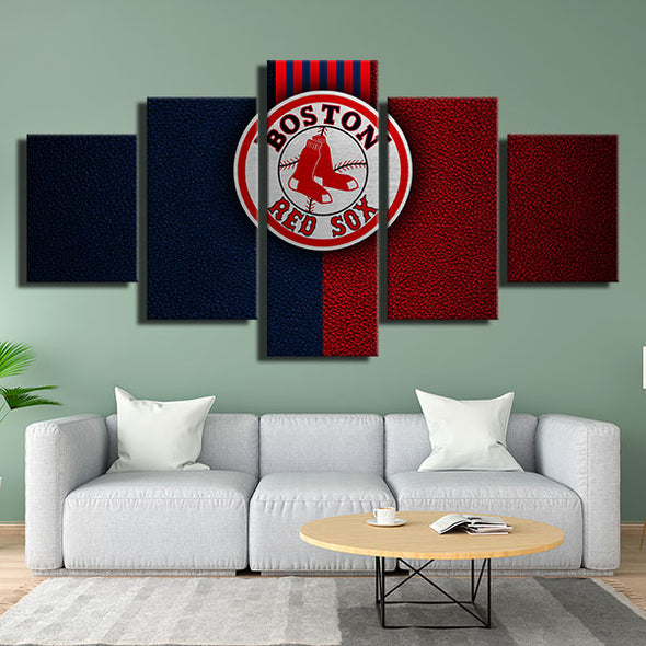5 piece wall art framed prints Red Sox Red and blue skin wall decor-50013 (2)