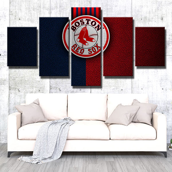 5 piece wall art framed prints Red Sox Red and blue skin wall decor-50013 (4)