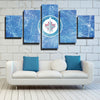 5 piece wall art framed prints The Airforce blue ice live room decor-1207 (1)
