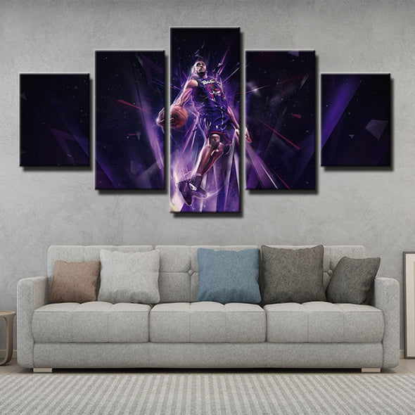 5 piece wall art framed prints The Big Smoke purple home decor-1227 (1)