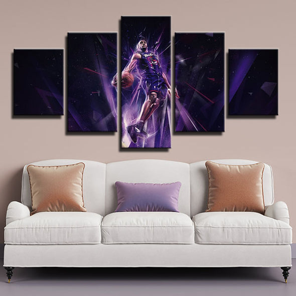 5 piece wall art framed prints The Big Smoke purple home decor-1227 (4)