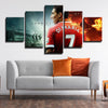 5 piece wall art framed prints The Red Devils Di María home decor-1248 (3)