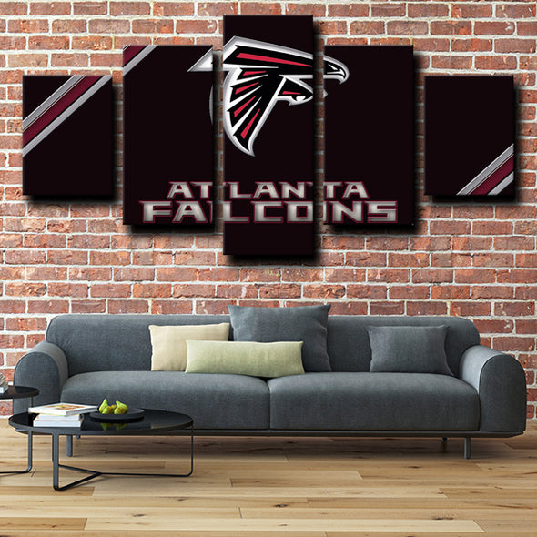 5 piece wall art prints Atlanta Falcons logo badge live room decor-1230 (2)