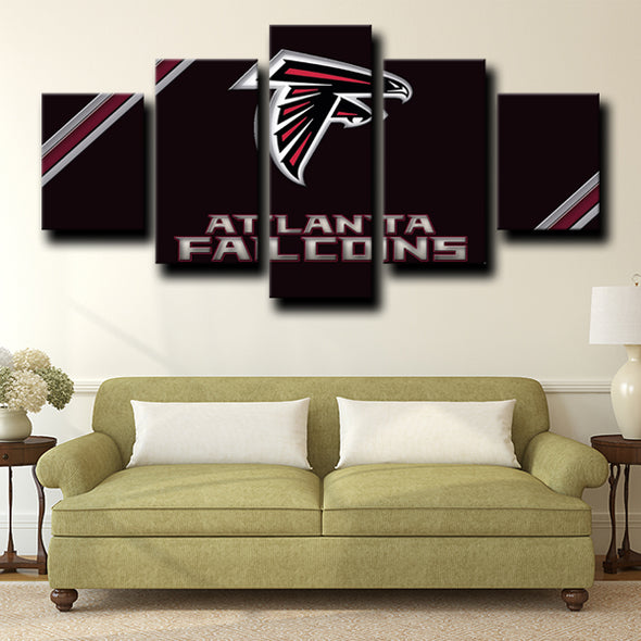 5 piece wall art prints Atlanta Falcons logo badge live room decor-1230 (3)