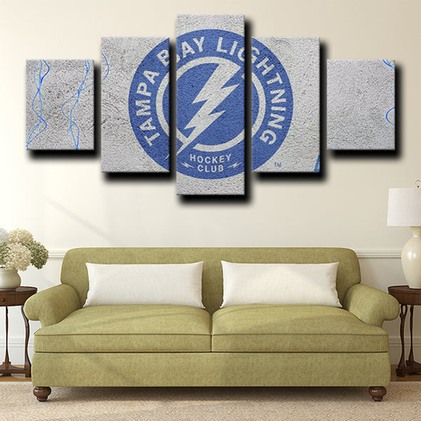 5 piece wall art prints Tampa Bay Lightning Logo live room decor-1220 (4)