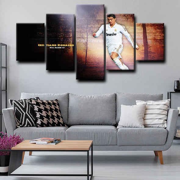 5 piece wall art set prints Cristiano Ronaldo live room decor1217 (4)