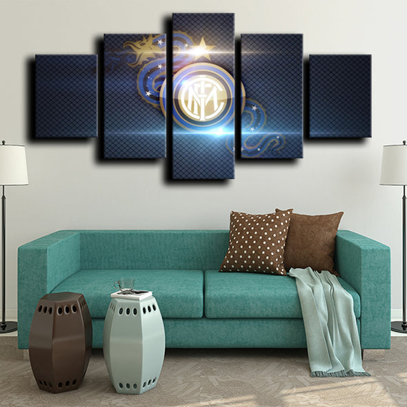  5 piece wall art set prints Inter Milan Logo live room decor-1201 (2)