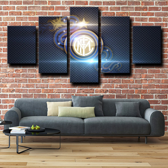  5 piece wall art set prints Inter Milan Logo live room decor-1201 (3)