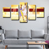 5 piece wall art set prints Kobe Bryant And LeBron James live room decor1230 (2)
