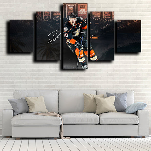 5 piece wall canvas Anaheim Ducks Perry decor picture-1210 (3)