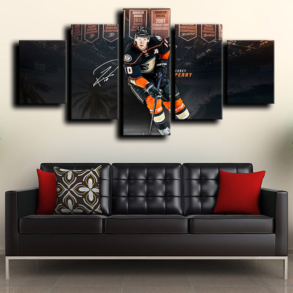 5 piece wall canvas Anaheim Ducks Perry decor picture-1210 (4)